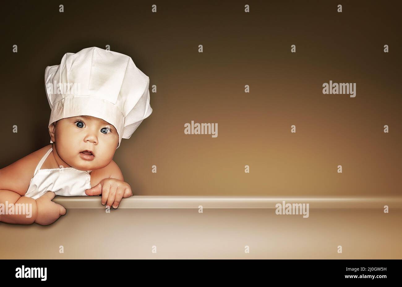 Little baby chef Stock Photo