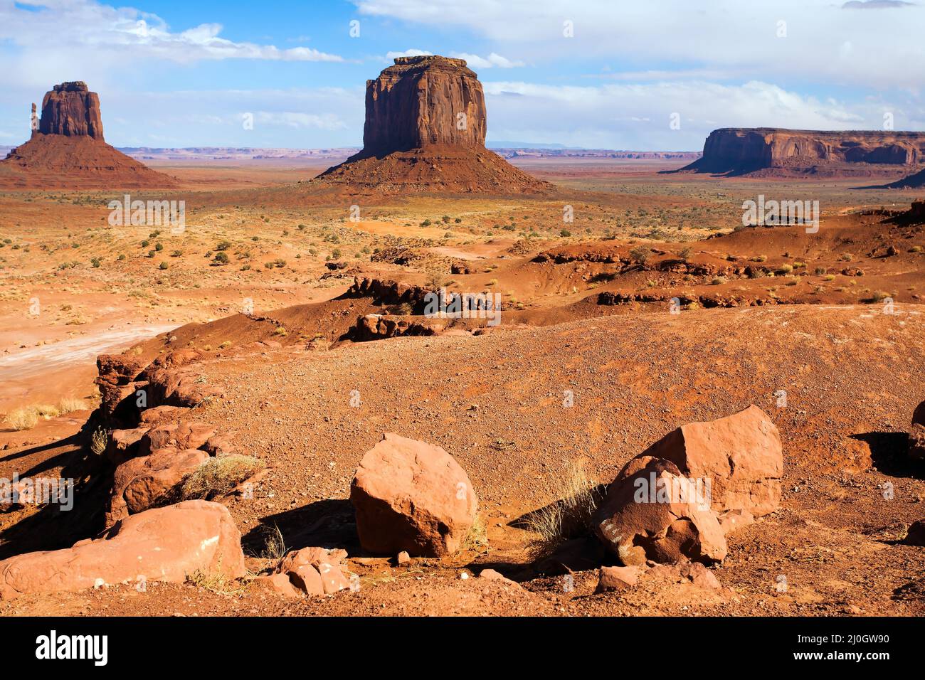 Monument Valley is unique geological formation Stock Photo Alamy