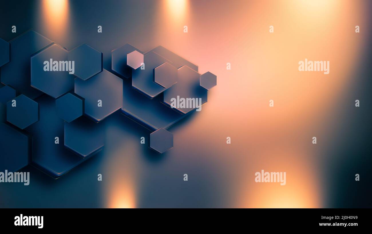 Abstract business background with hexagons Stock Photo - Alamy