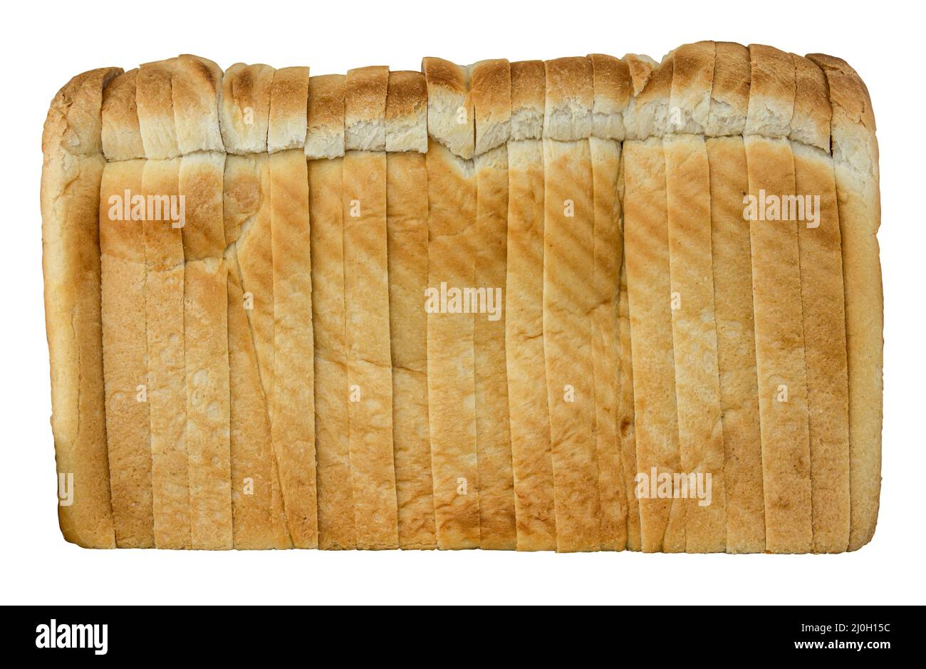 Isolated Loaf Of White Sliced Bread Stock Photo