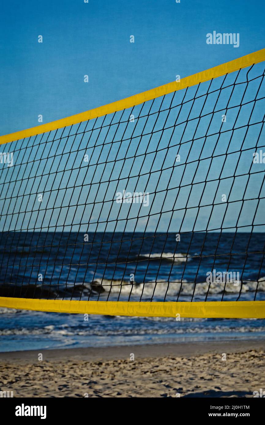 Beach volley ball, portrait format Stock Photo - Alamy