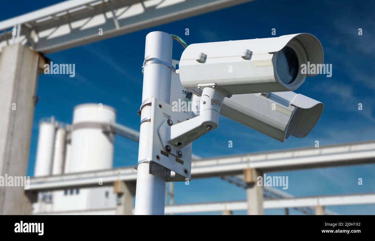Video surveillance of company premises Stock Photo Alamy