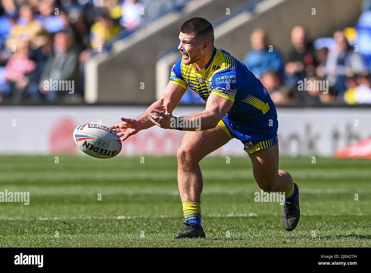 Danny Walker #16 of Warrington Wolves in action in, on 3/19/2022. (Photo by Craig Thomas/News Images/Sipa USA) Credit: Sipa USA/Alamy Live News Stock Photo