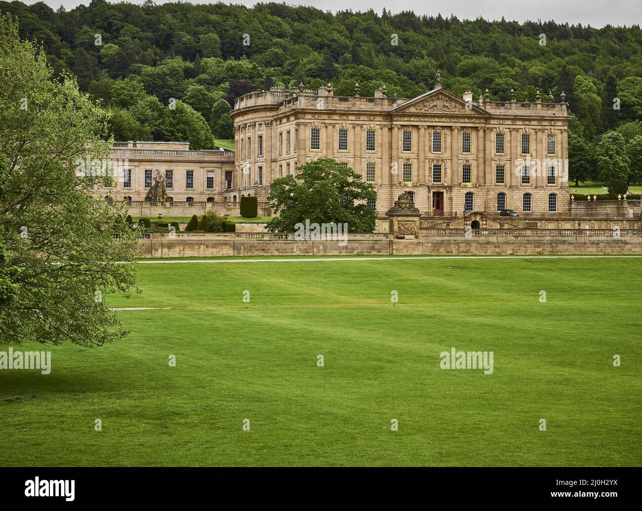UK - Derbyshire - Chatsworth House Stock Photo