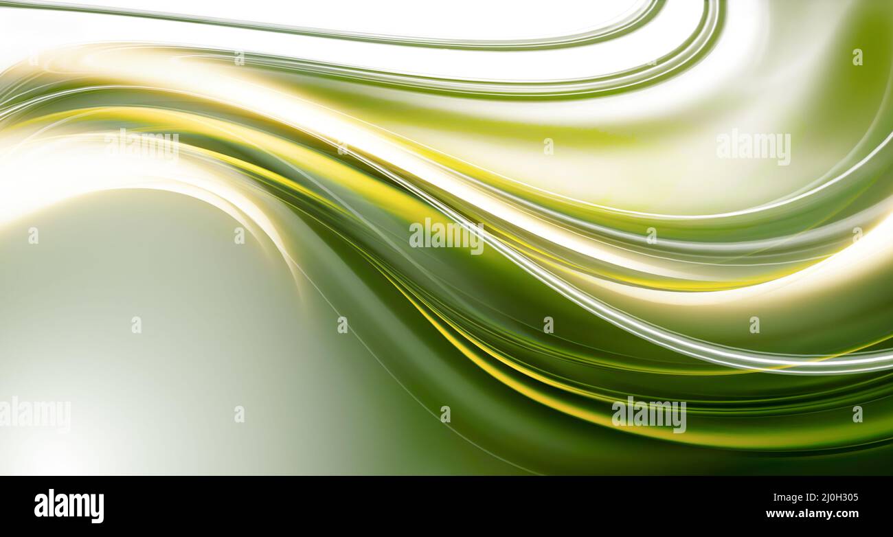 Abstract green yellow wave frame hi-res stock photography and images ...