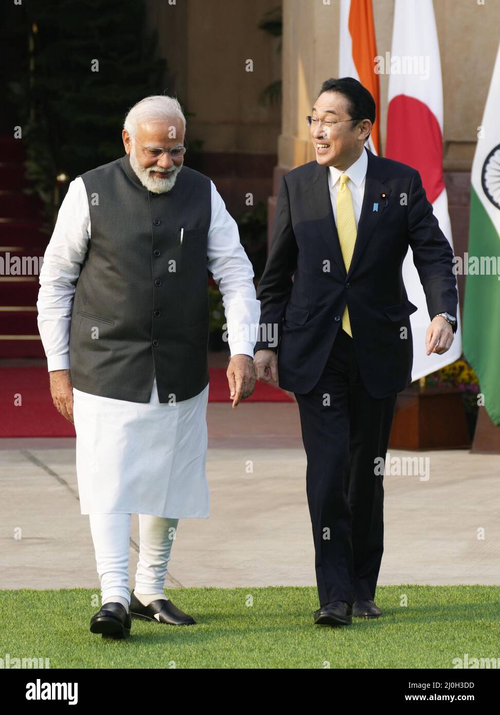 New Delhi, India. 19th Mar, 2022. Japanese Prime Minister Fumio Kishida ...