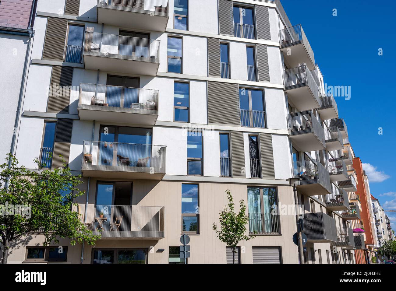New apartment building seen in Berlin, Germany Stock Photo - Alamy