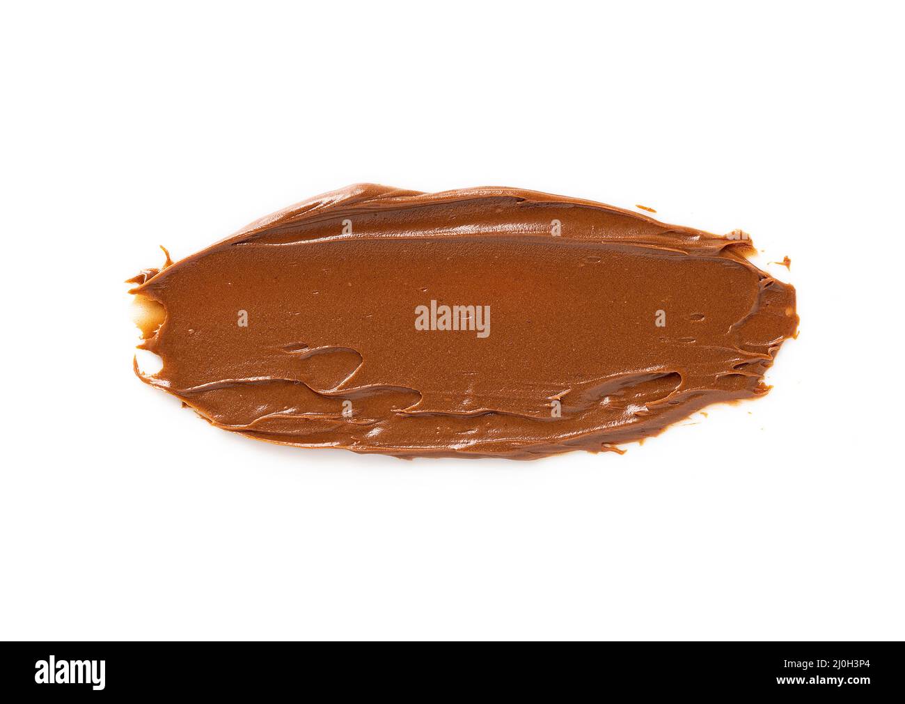 Chocolate spread isolated over white background. Delicious food design