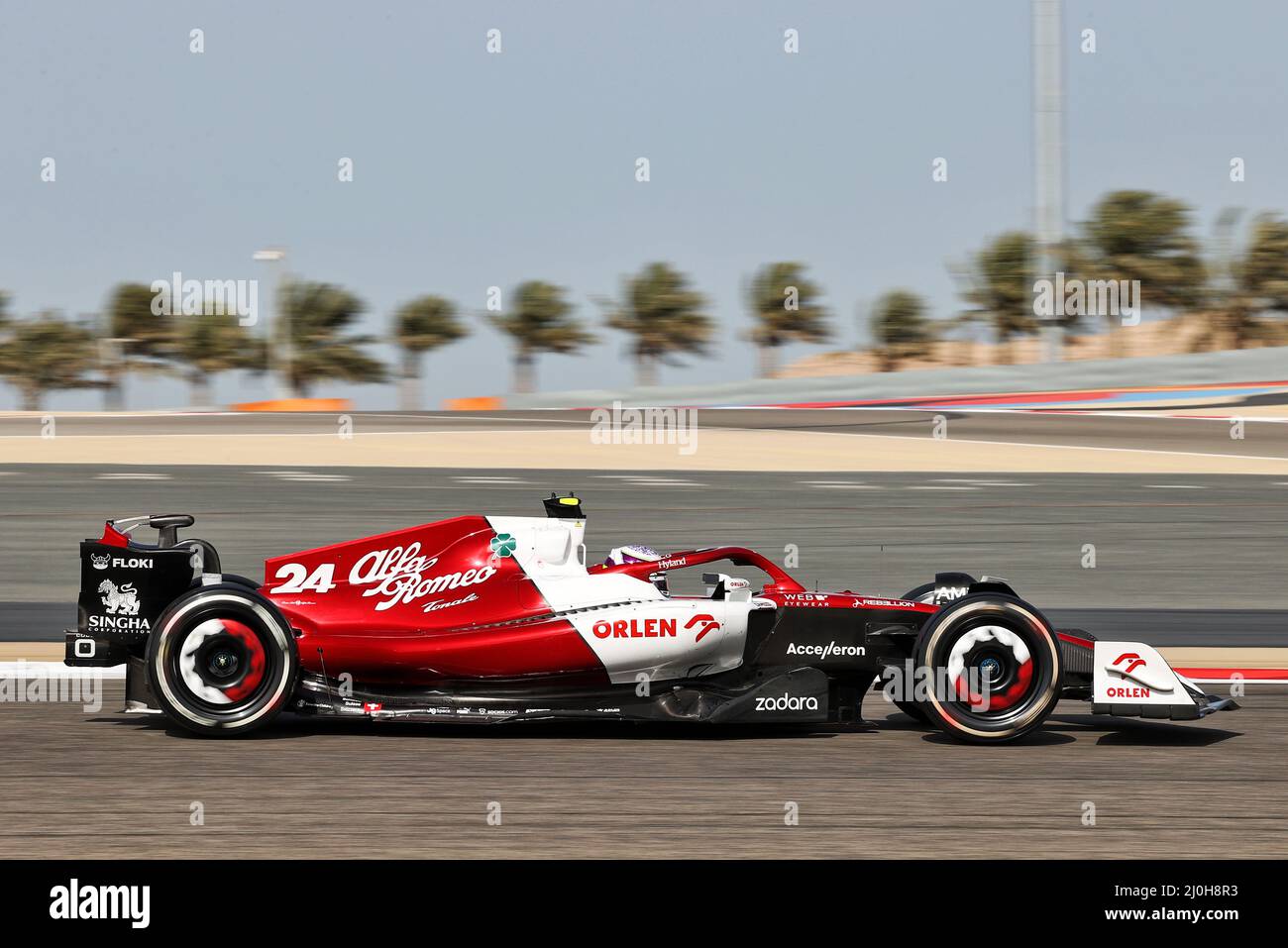 Guanyu Zhou (CHN) Alfa Romeo F1 Team C42. Bahrain Grand Prix, Saturday ...