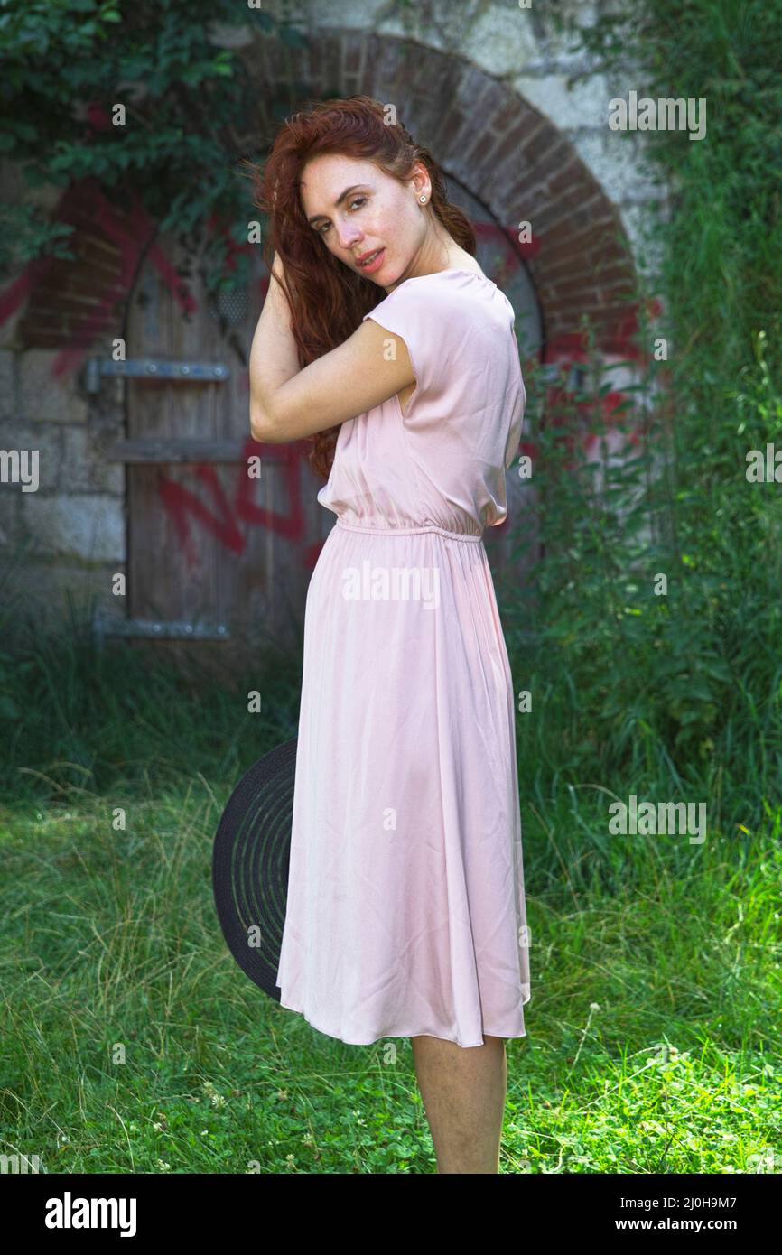 young woman in casual dress Stock Photo