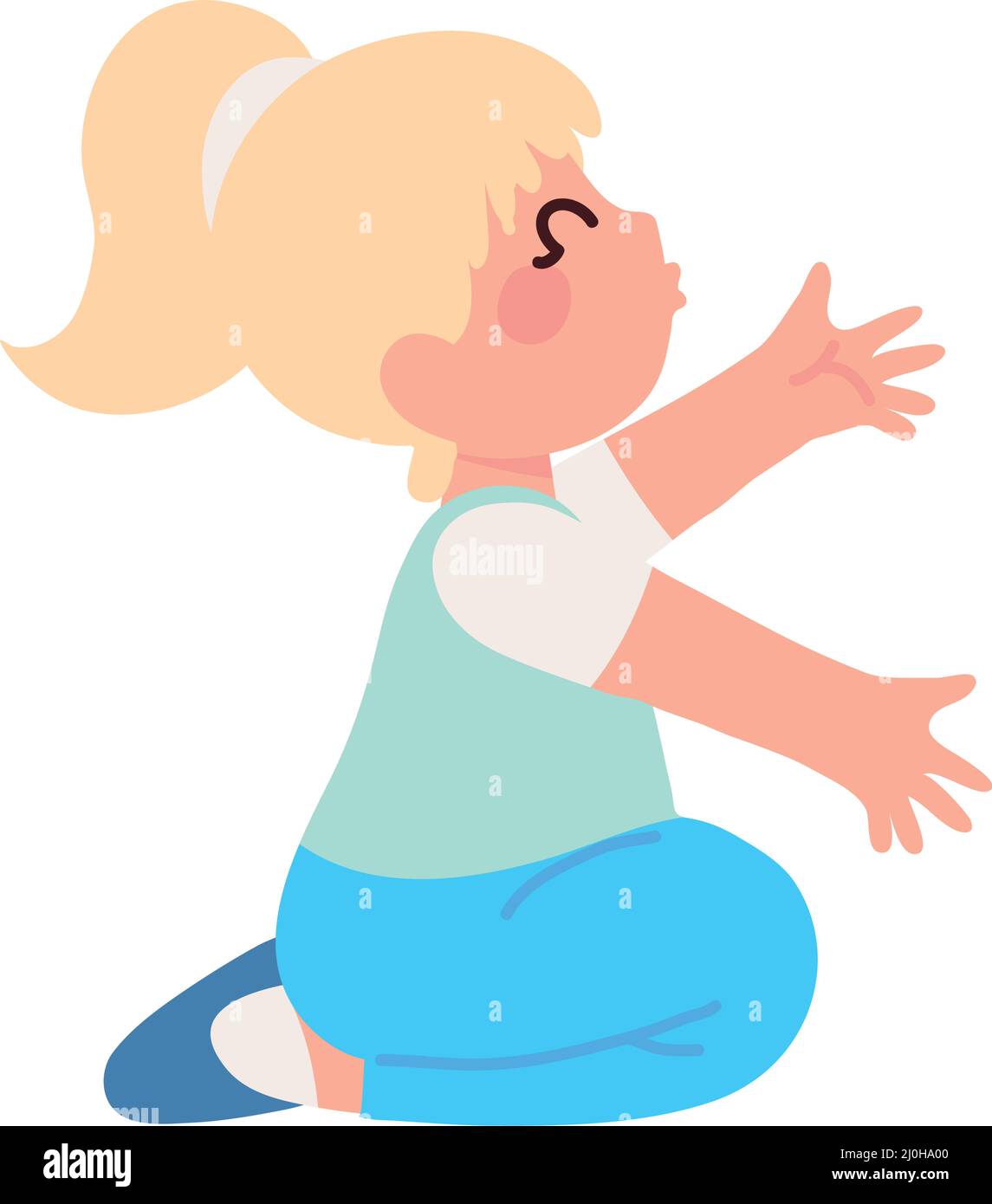 cute little girl Stock Vector Image & Art - Alamy