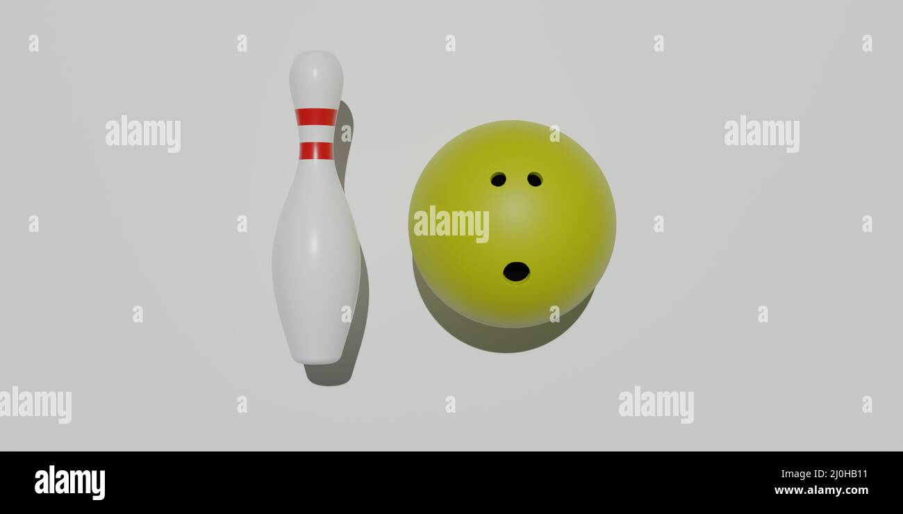 Bowling ball and pin Stock Photo Alamy