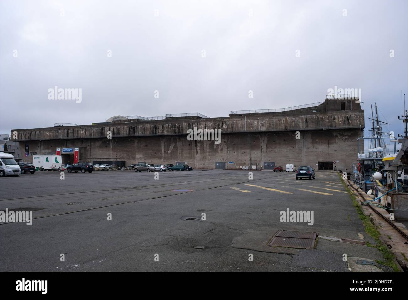 Saint Nazaire, France March 2, 2022 German submarine base in Saint