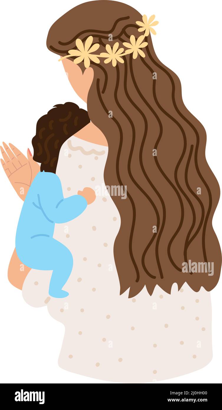 mother and baby Stock Vector Image & Art - Alamy
