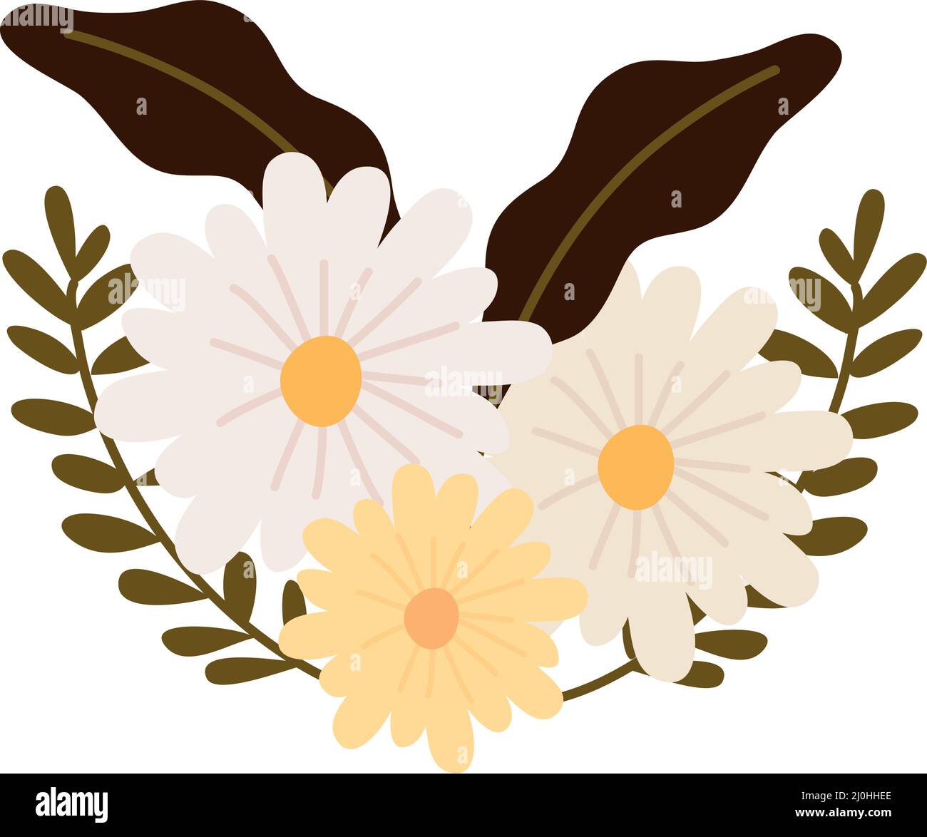 flowers and leaves Stock Vector Image & Art - Alamy
