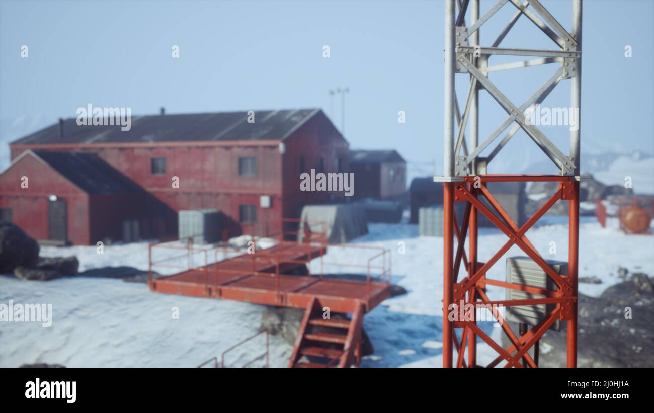 Science station in Antarctica at summer Stock Photo Alamy