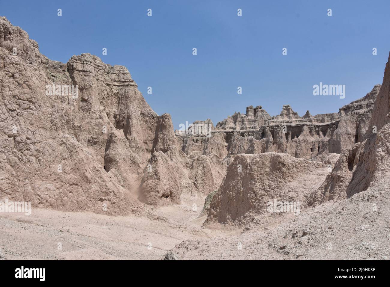 Pinnacle Weathering Rocks Several towering pinnacle rocks carved out of the arid dry landscape ...