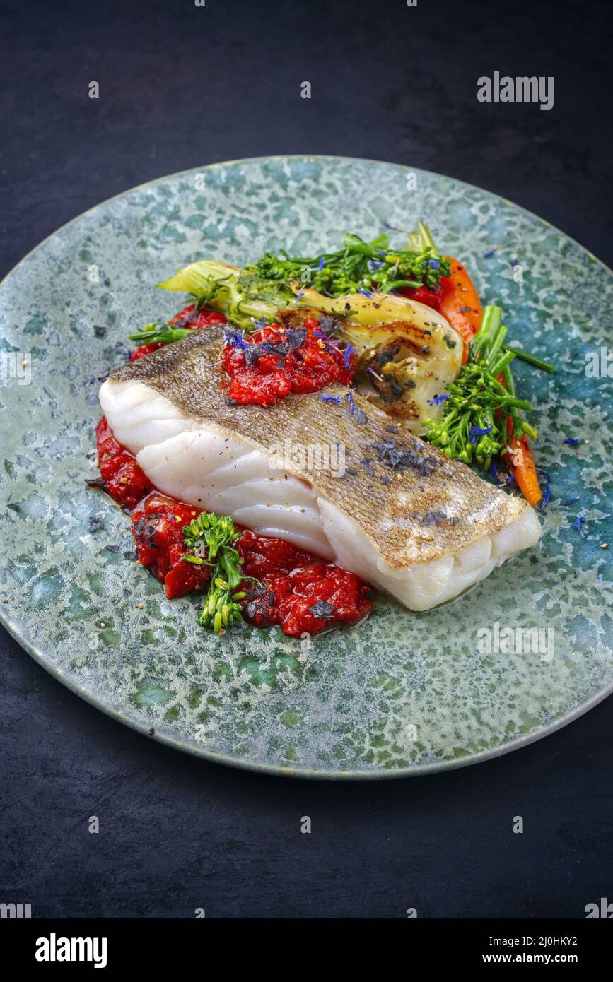 Sea bass fennel sauce hires stock photography and images Alamy