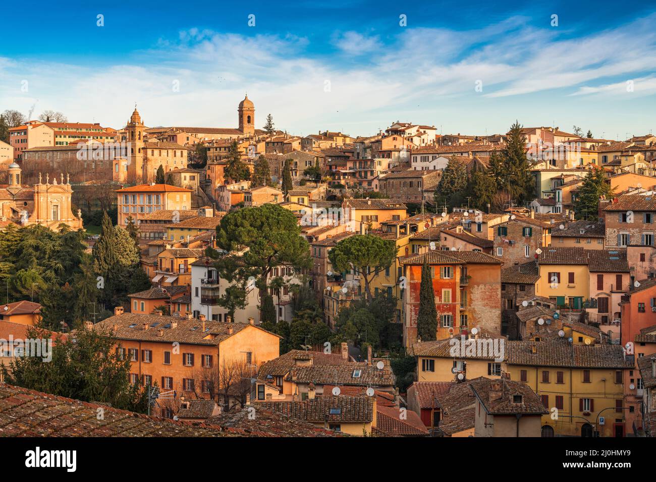 Perugia, Italy old town skyline in the daytime. Stock Photo