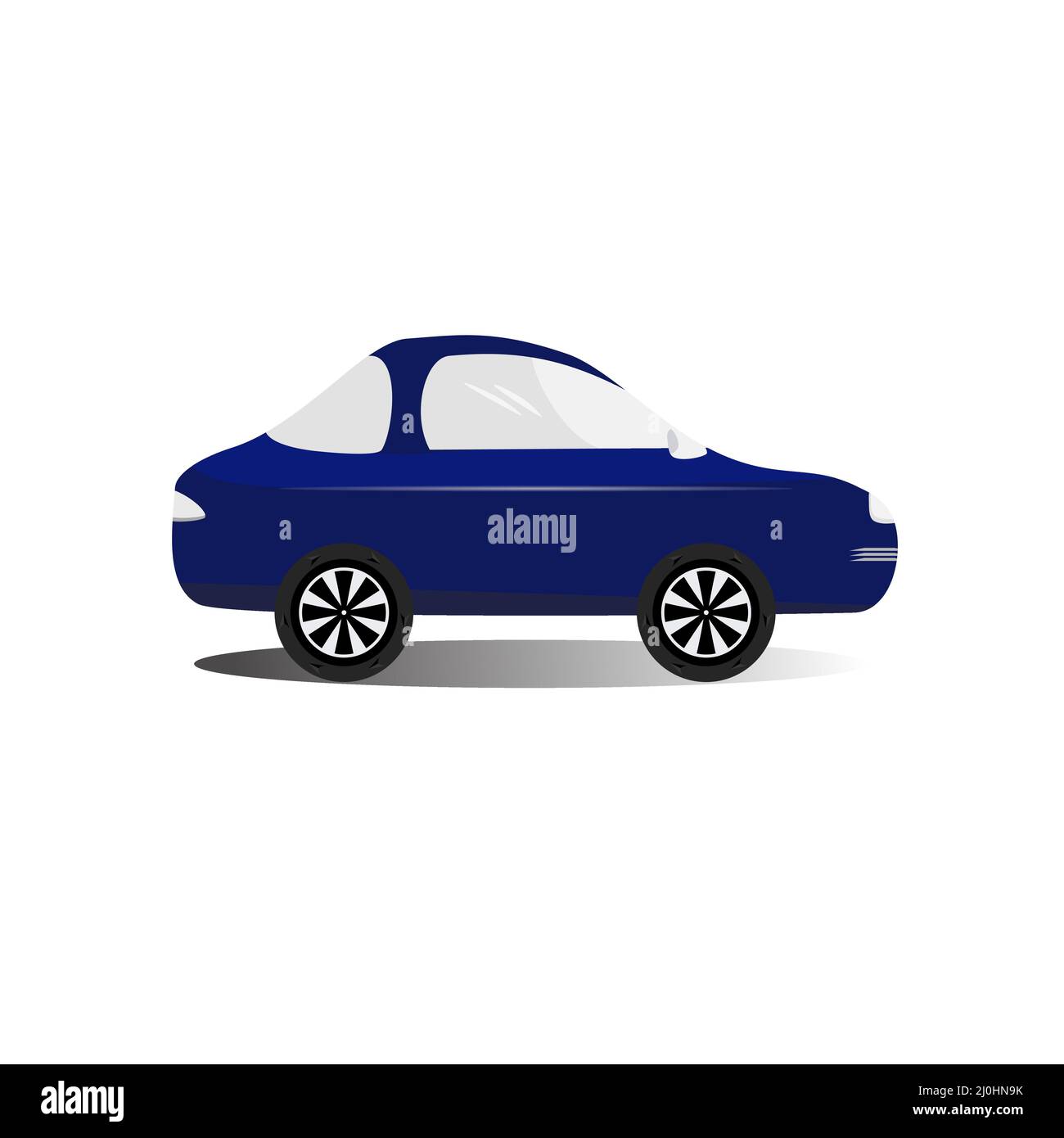 Sport electric car blue color icon clipart cartoon element object symbol vector illustration Stock Vector