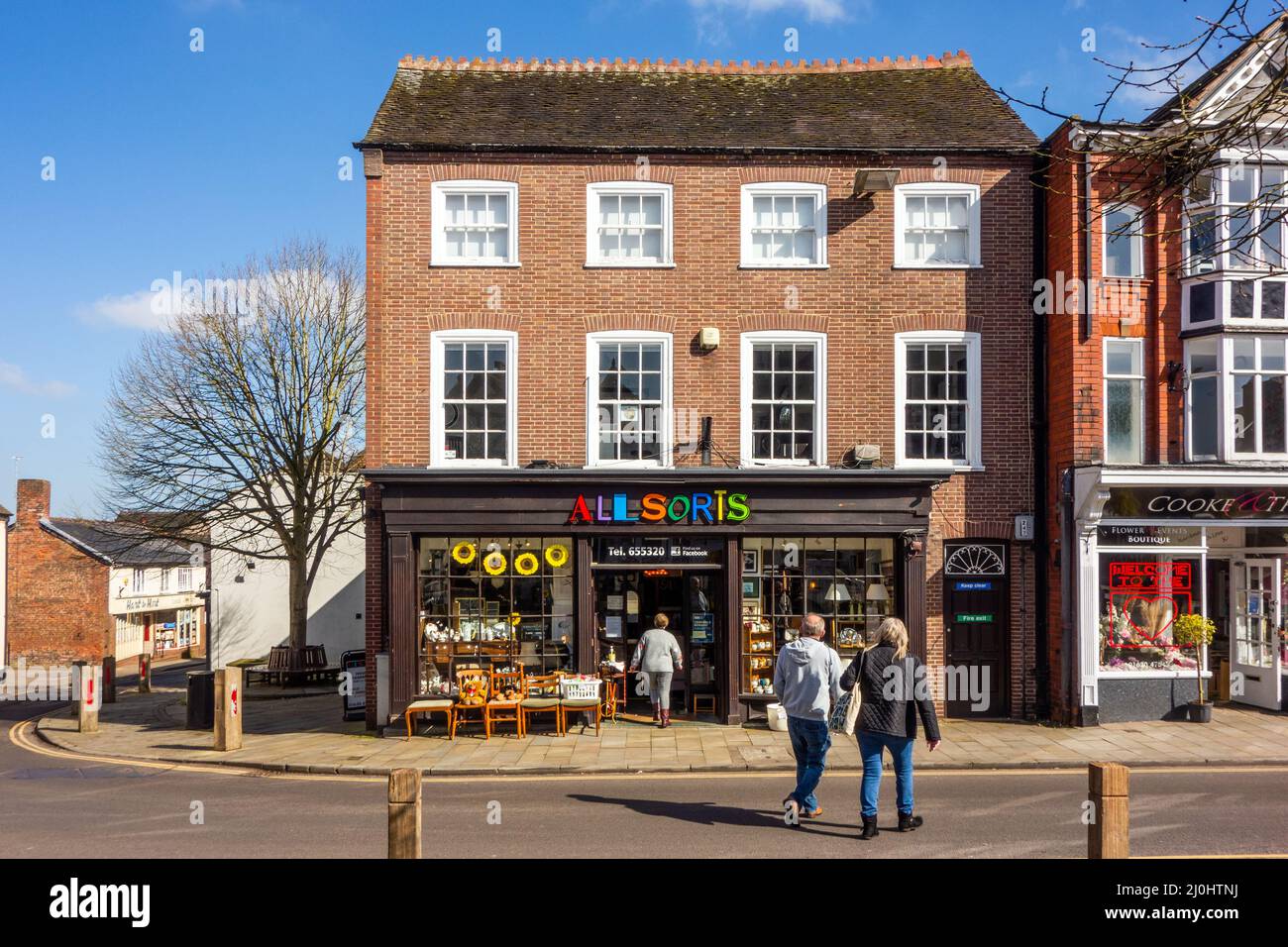 The high street in the North Shropshire market town of Market Drayton