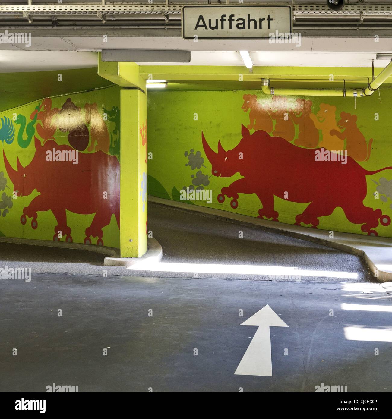 Parking garage zoo, Cologne, Rhineland, North RhineWestphalia, Germany