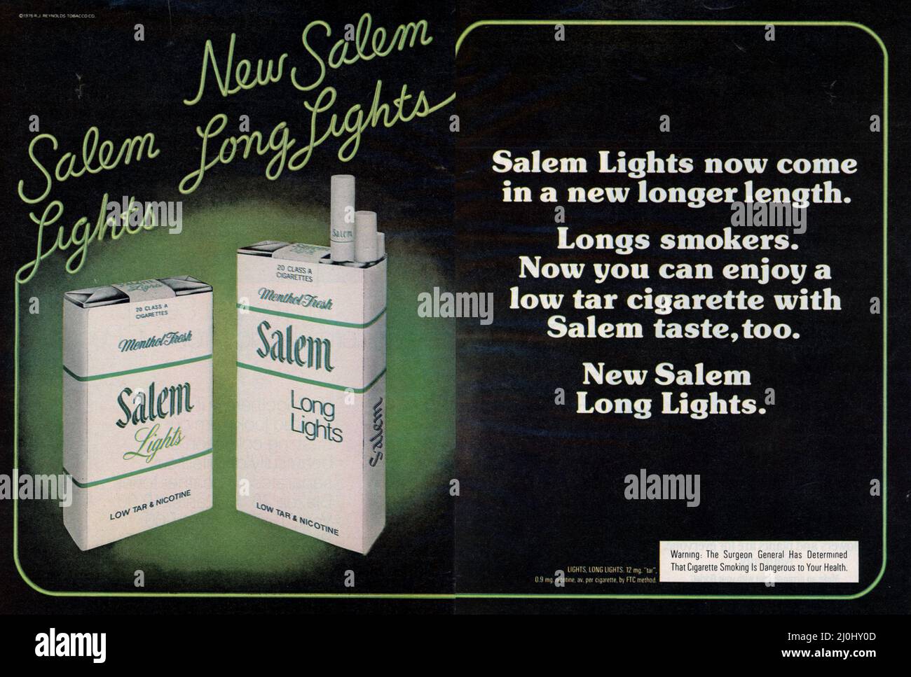 salem light cigarettes Salem cigarettes ad hi-res stock photography and images