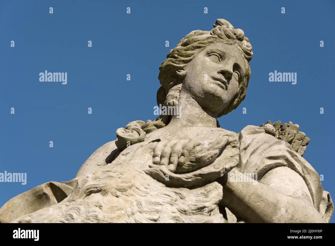Artemis goddess of hunting, baroque statue Stock Photo