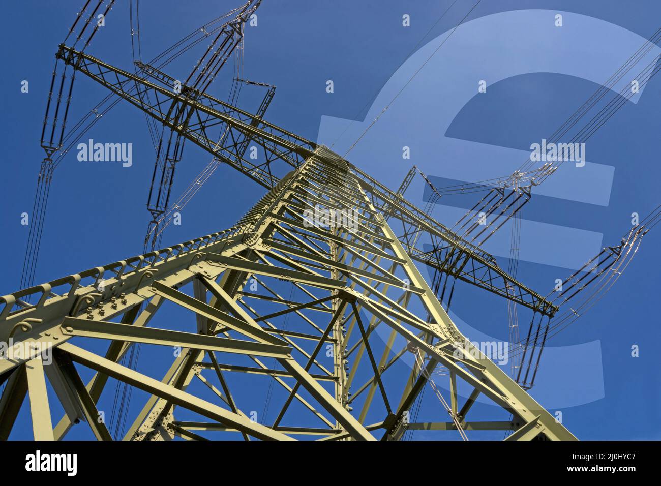 Electricity price in Euro Stock Photo