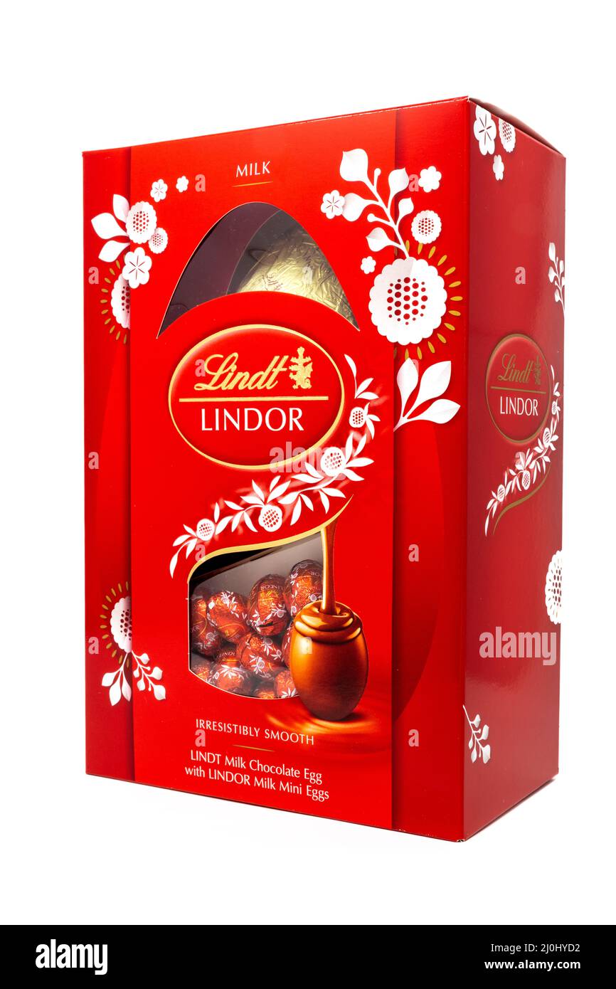 Lindt Lindor Milk Chocolate Easter Egg Stock Photo