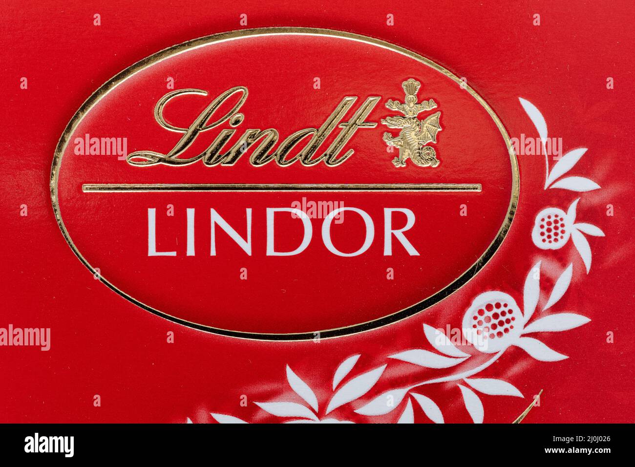 Lindt Lindor Milk Chocolate Easter Egg Stock Photo