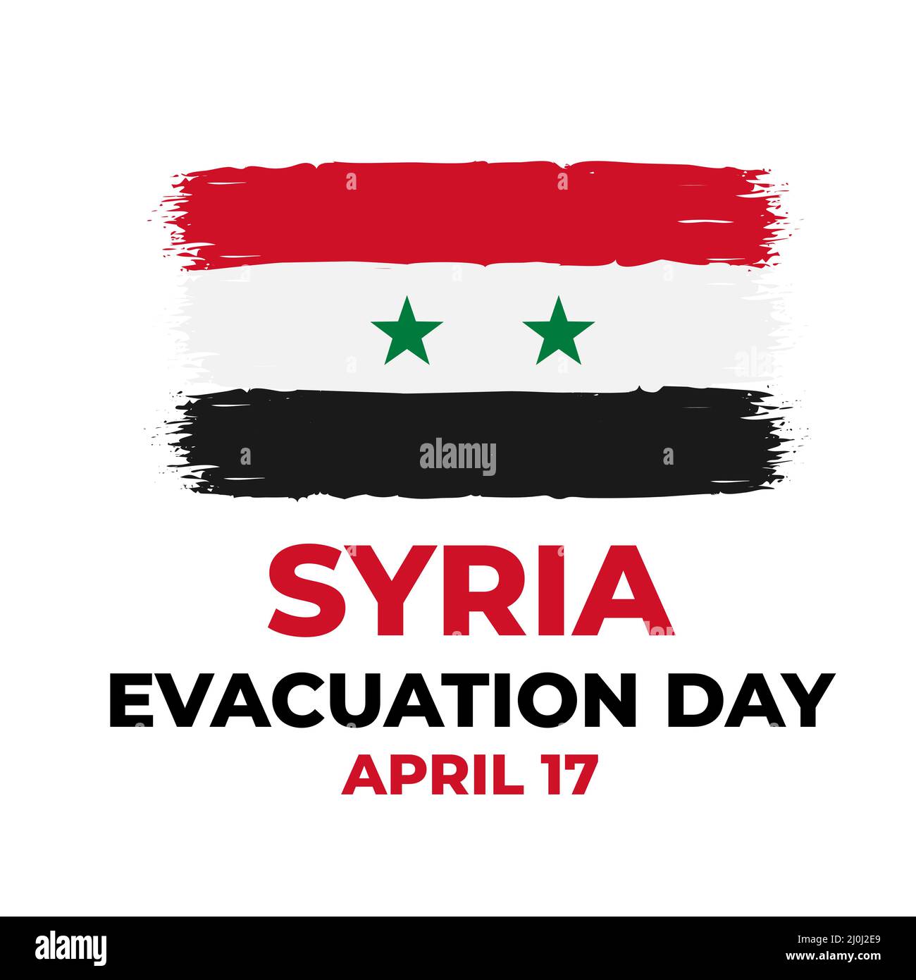 Syria Evacuation Day typography poster with flag. National holiday