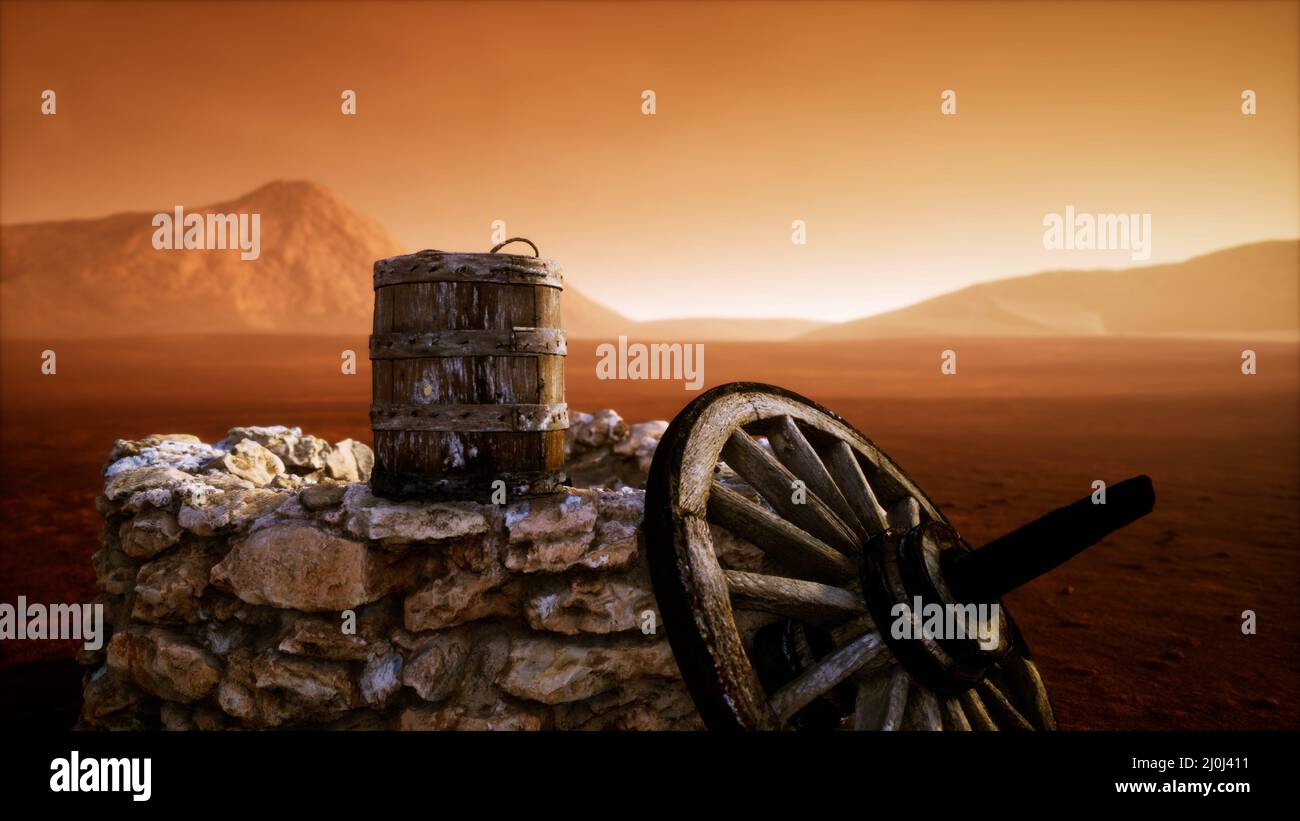 Old desert water well drinking hi-res stock photography and images - Alamy