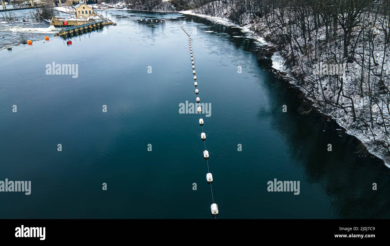 Appleton WI sits along the fox river with this reservoir system flowing