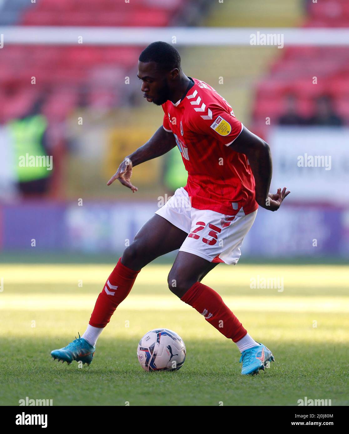 Charlton Athletic's Corey Blackett-Taylor during the Sky Bet League One match at The Valley, London. Picture date: Saturday March 19, 2022 Stock Photo - Alamy