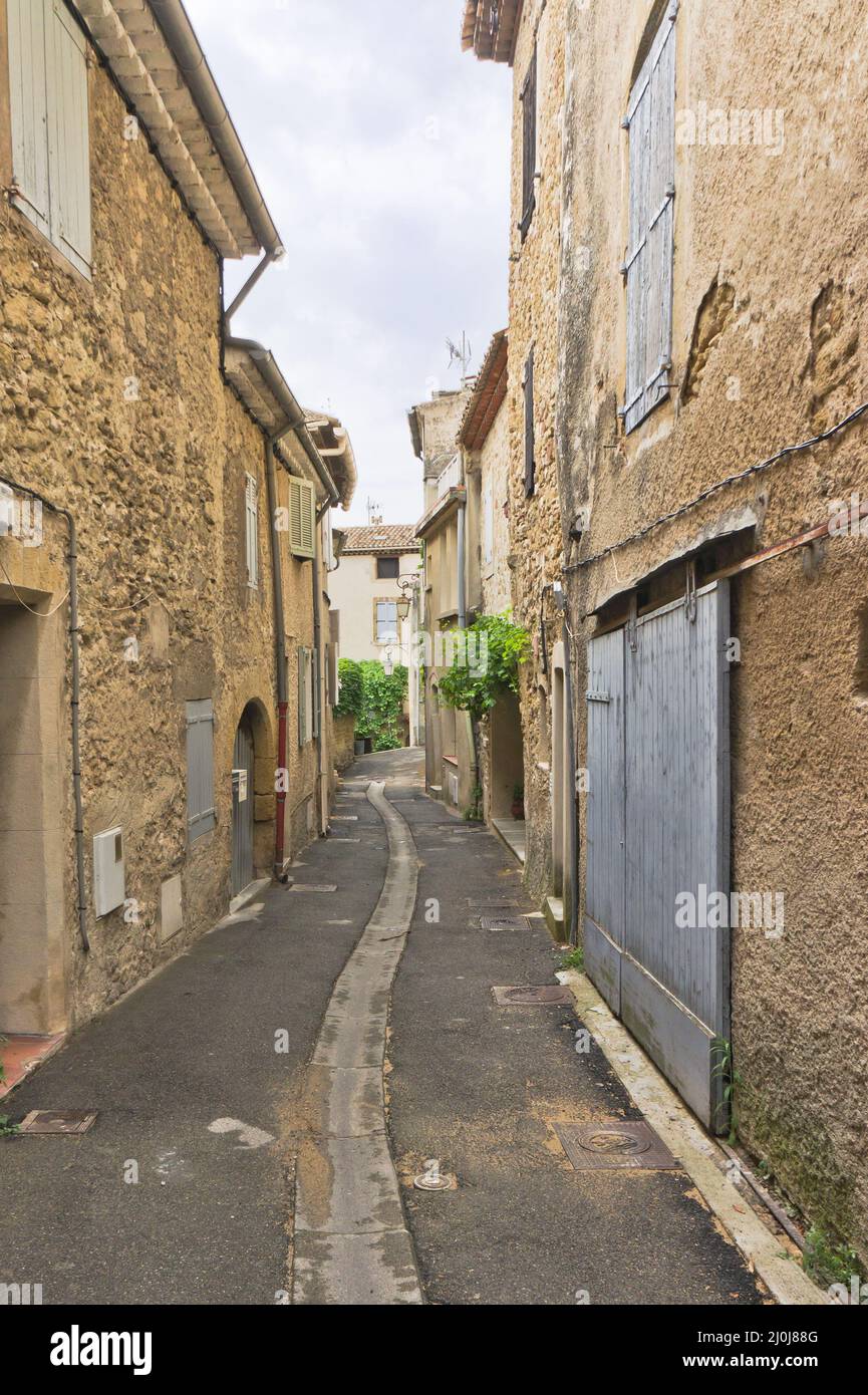 Lourmarin in Provence, Old city street view, France, Europe Stock Photo
