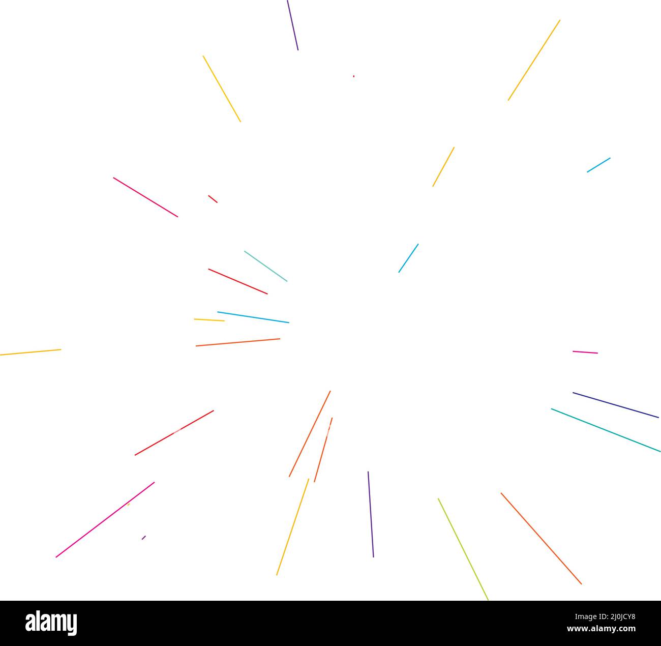 Radiate colorful lines, rays, beams. Radiating, radial multicolor sun ...