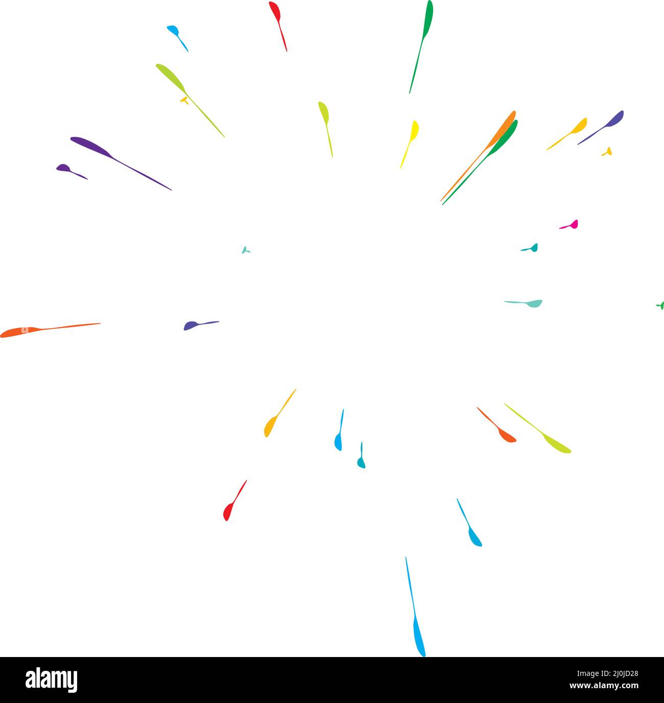Radiate colorful lines, rays, beams. Radiating, radial multicolor sun ...