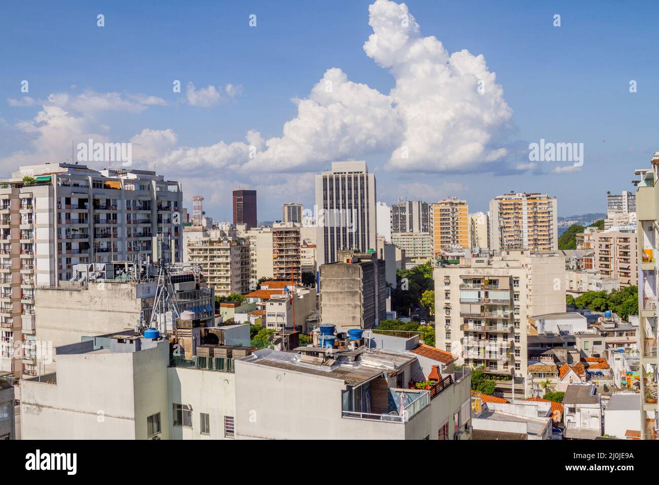 buildings in the neighborhood of Botafogo in Rio de Janeiro, Brazil. Stock Photo