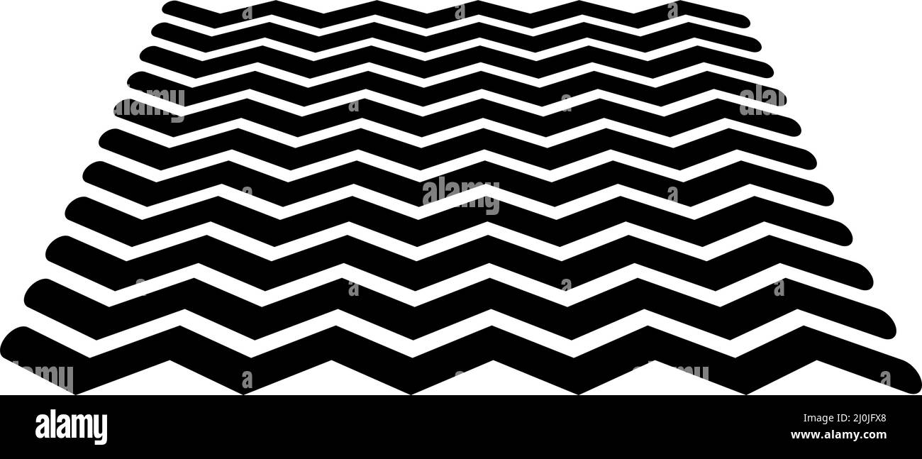 Edgy zig-zag, criss-cross lines in 3D perspective - stock vector ...