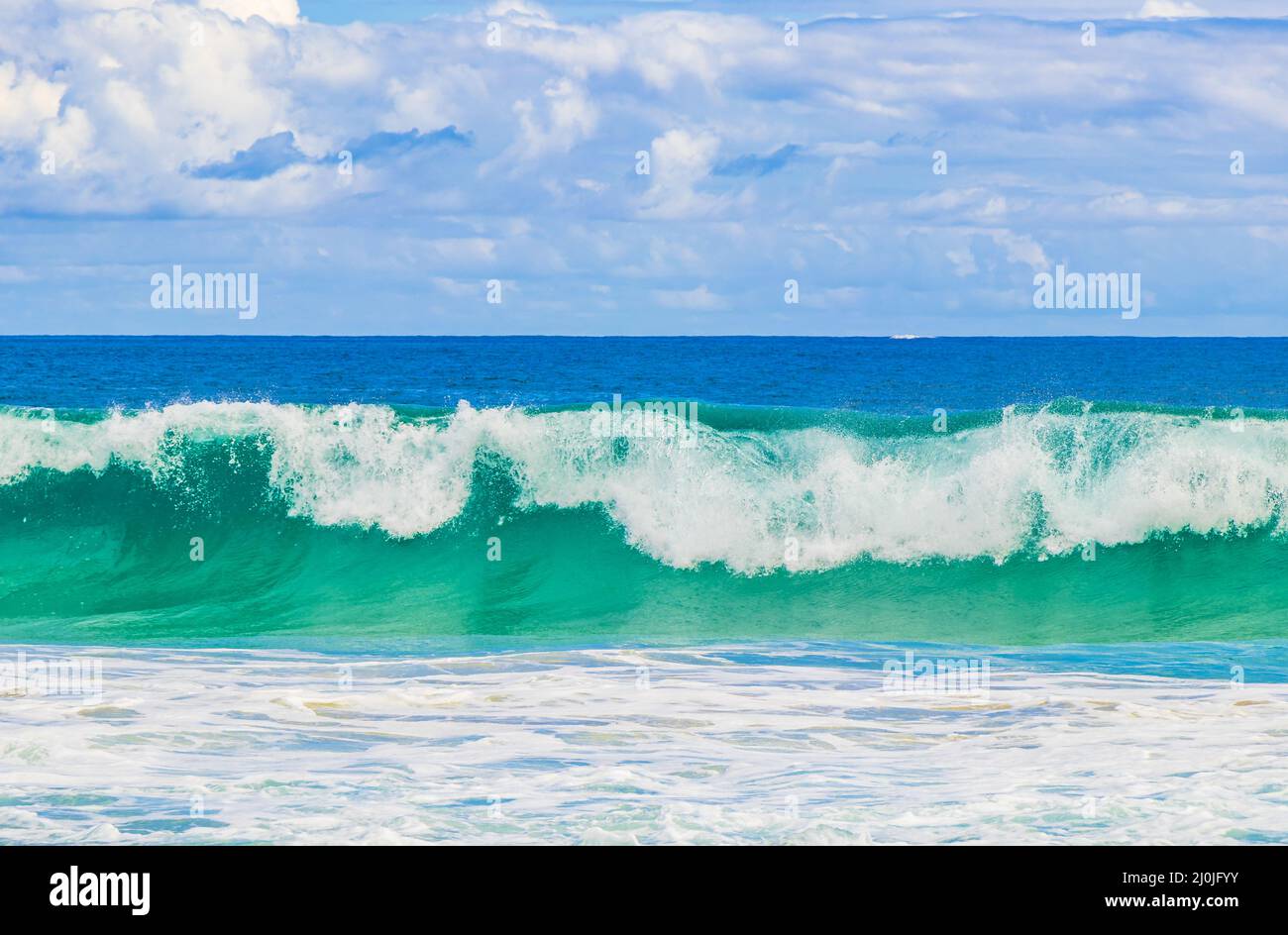 Strong waves Praia Lopes Mendes beach Ilha Grande island Brazil. Stock Photo