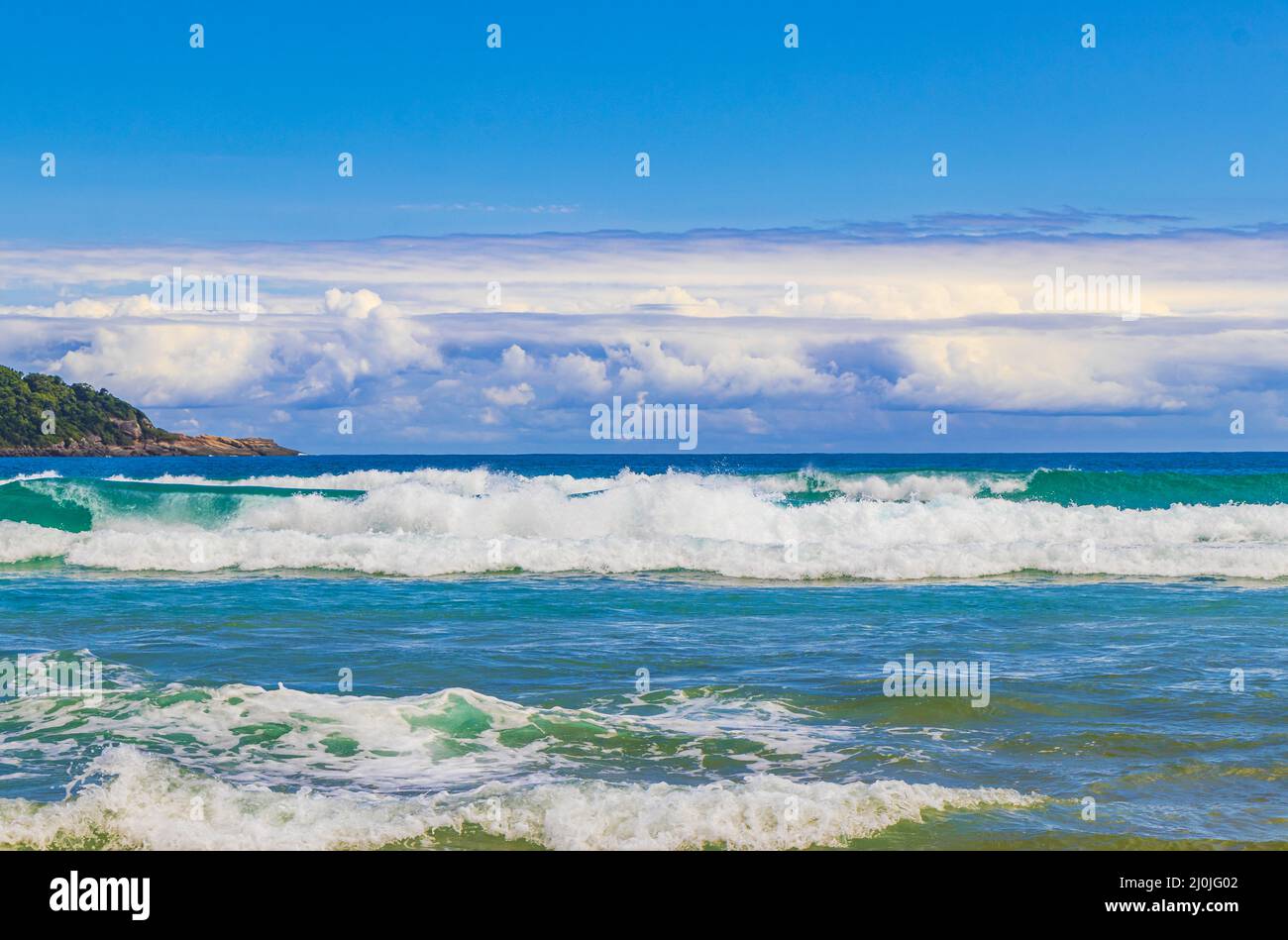 Praia Lopes Mendes beach on tropical island Ilha Grande Brazil. Stock Photo