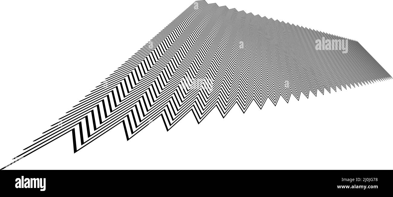 Edgy zig-zag, criss-cross lines in 3D perspective - stock vector ...