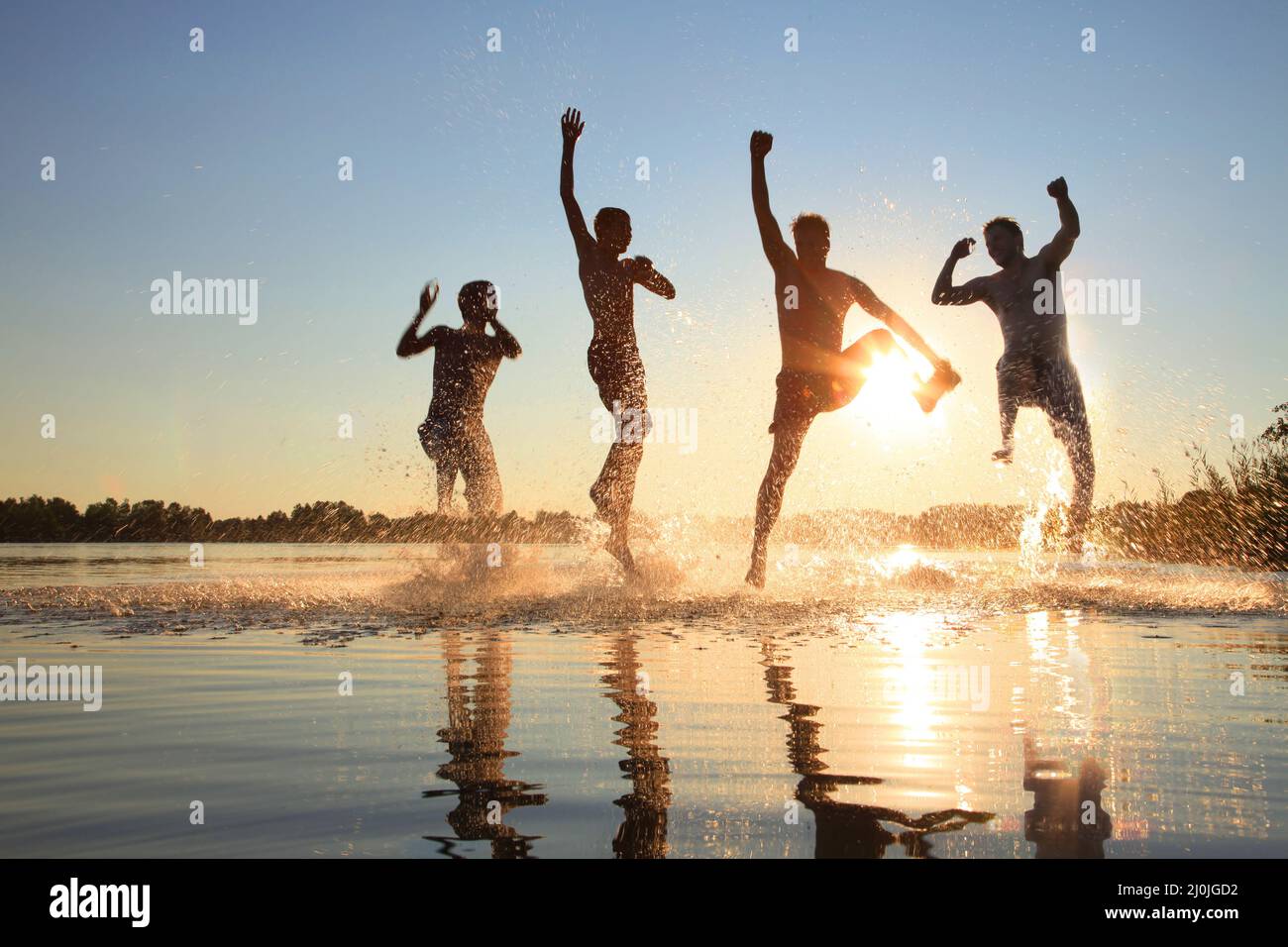 Silhouette family having fun hi-res stock photography and images - Alamy