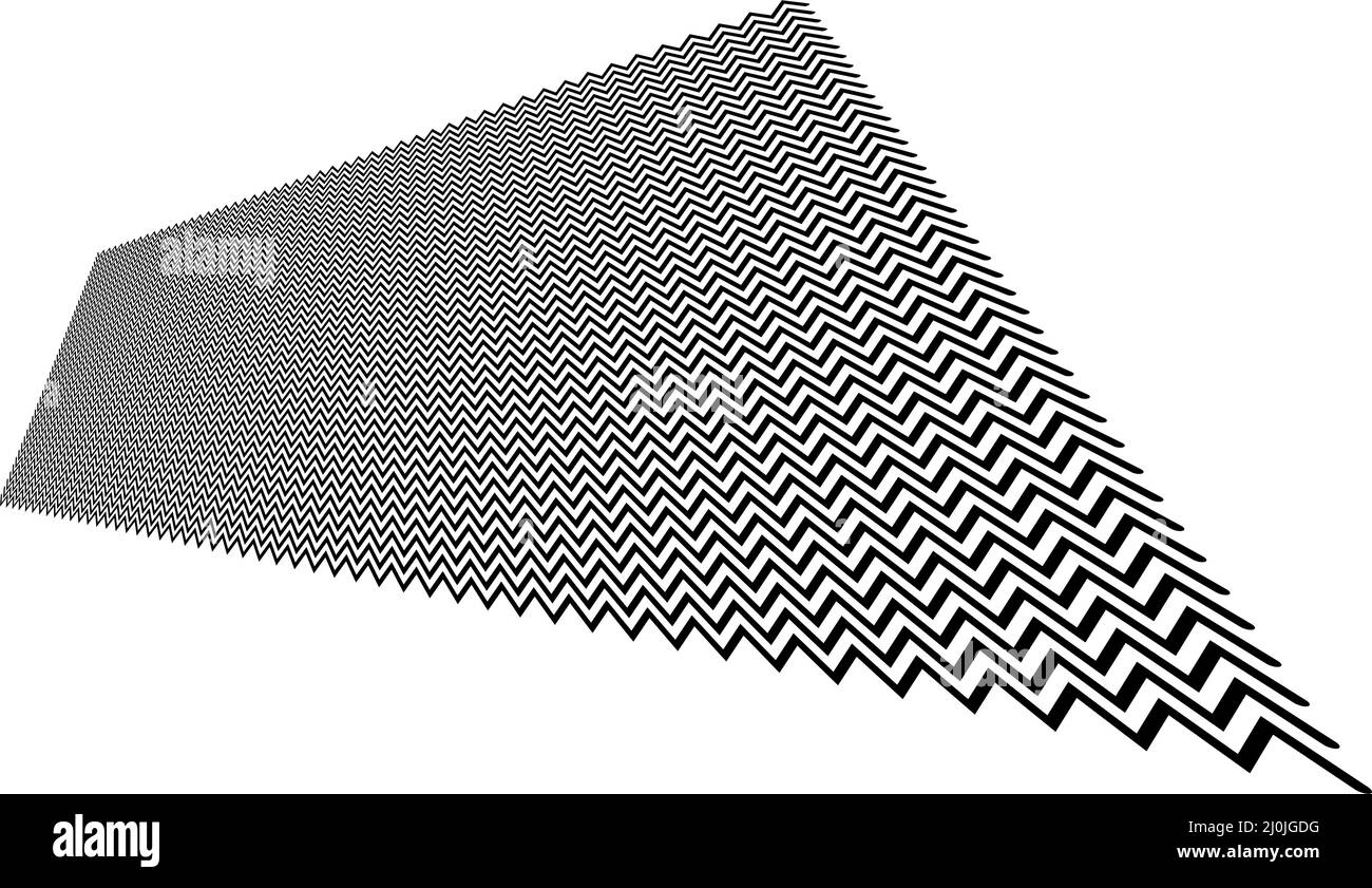 Edgy zig-zag, criss-cross lines in 3D perspective - stock vector ...