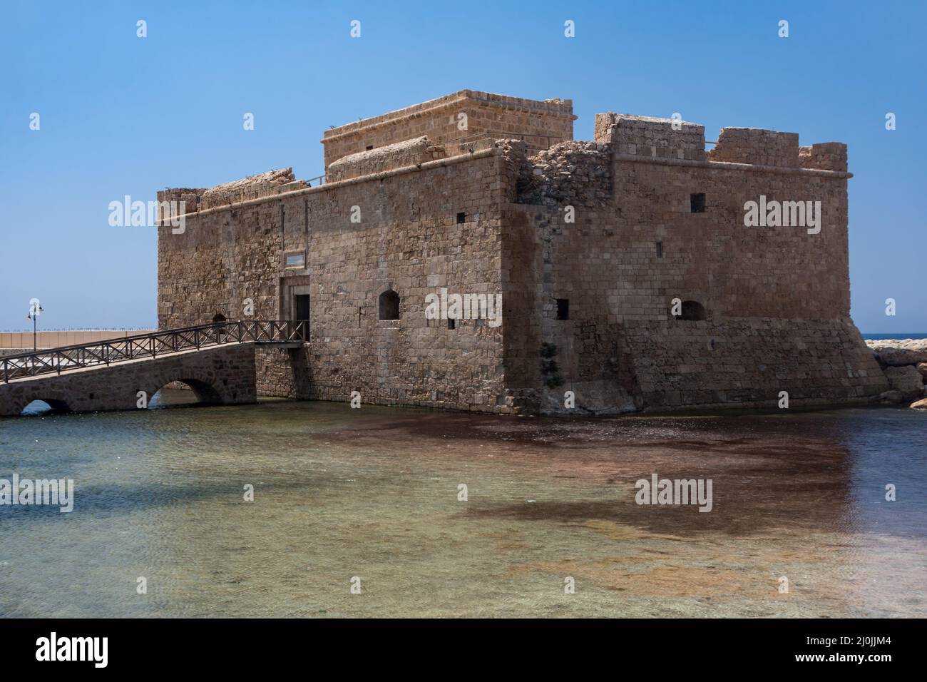 PAPHOS, CYPRUS, GREECE - JULY 22 : Old fort at Paphos Cyprus on July 22. Stock Photo