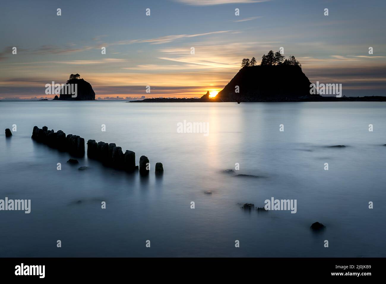 Sunset at La Push, Washington Stock Photo - Alamy