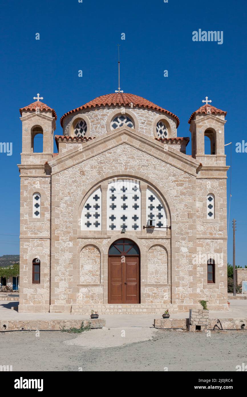 CAPE DEPRANO, CYPRUS, GREECE - JULY 23 : Church of Agios Georgios at Cape Deprano Cyprus on July 23, 2009 Stock Photo