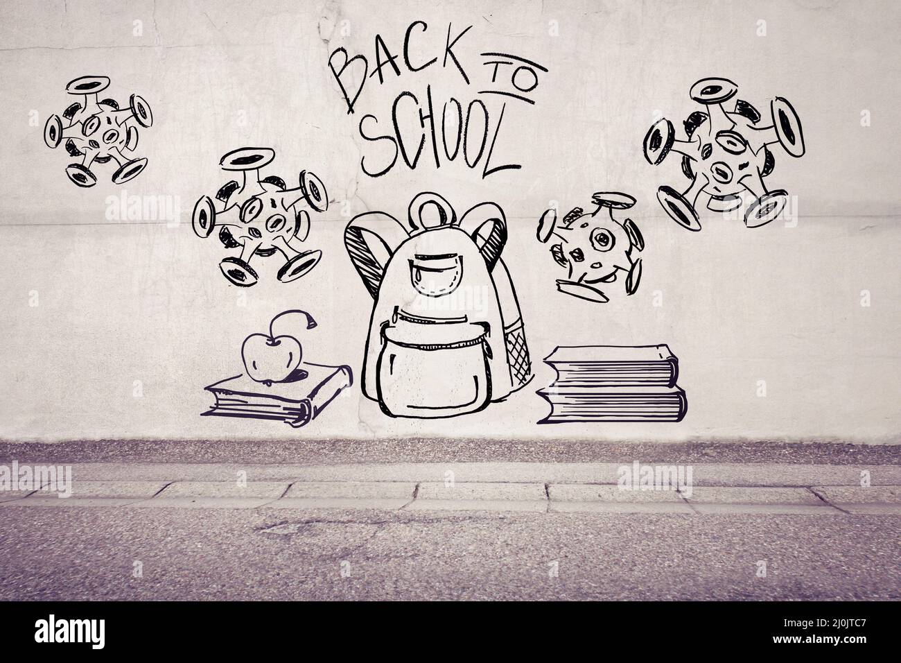 Welcome back to school after corona pandemic Stock Photo - Alamy