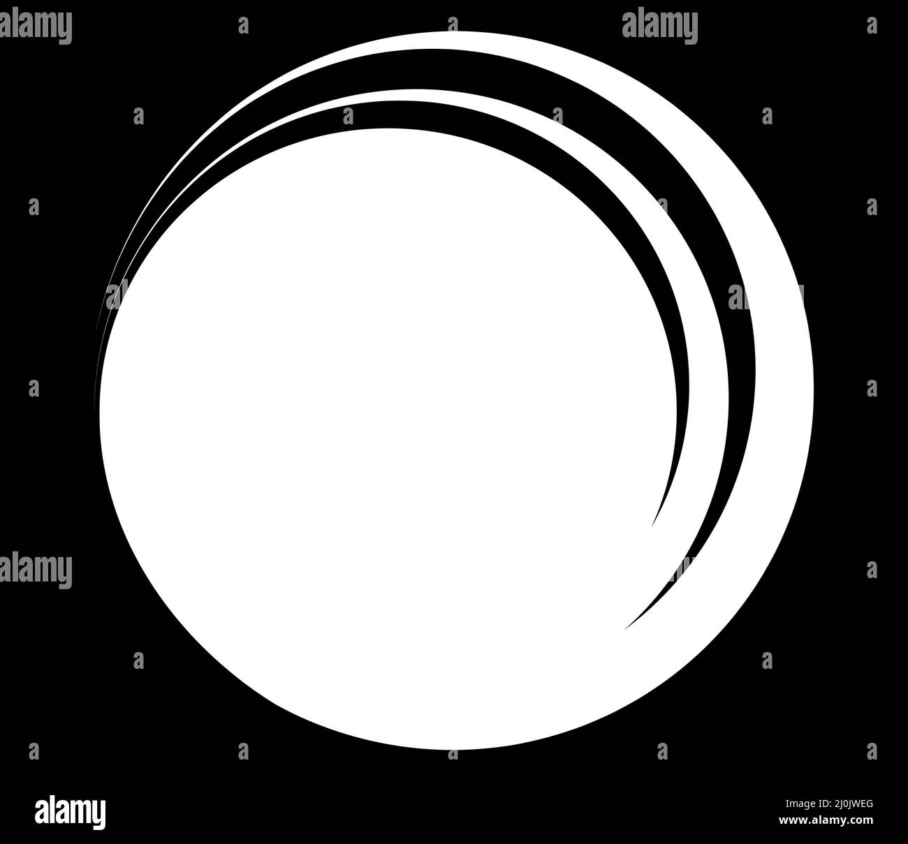 Black and white abstract circles. Circular spiral, swirl, twirl and ...